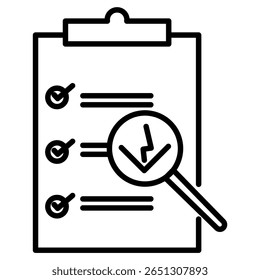 Ícone Da Estrutura De Tópicos De Relatório. Ícone de Prospecção. Ícone único da análise de dados