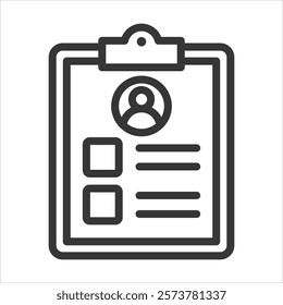Reporting Outline Icon Vector Illustration