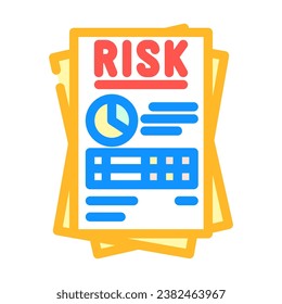 reporting risk color icon vector. reporting risk sign. isolated symbol illustration