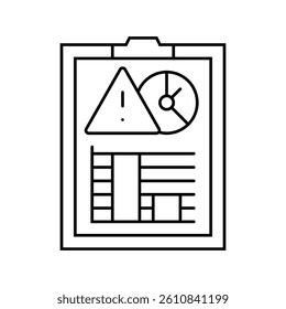 reporting risk line icon vector. reporting risk sign. isolated contour symbol black illustration