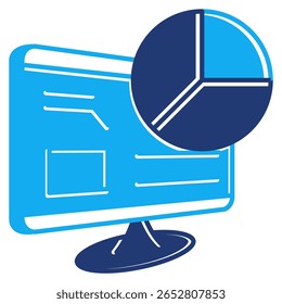 Reporting System-Symbol, das durch die Berichterstellungsseite im PC Dualtone-Stil dargestellt wird.