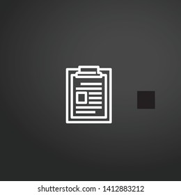 Reporting vector icon. Reporting concept stroke symbol design. Thin graphic elements vector illustration, outline pattern for your web site design, logo, UI. EPS 10.