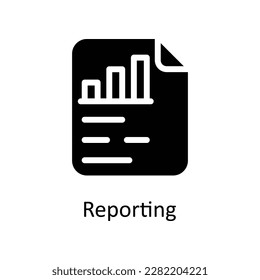 Reporting Vector    solid Icons. Simple stock illustration stock
