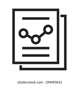 Reports, chart, graphs icon vector image.Can also be used for admin dashboard. Suitable for mobile apps, web apps and print media.