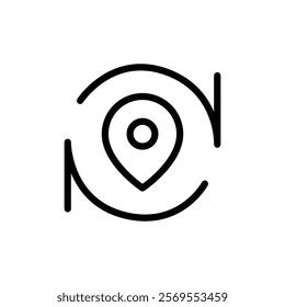 Repositioning icon Thin vector set