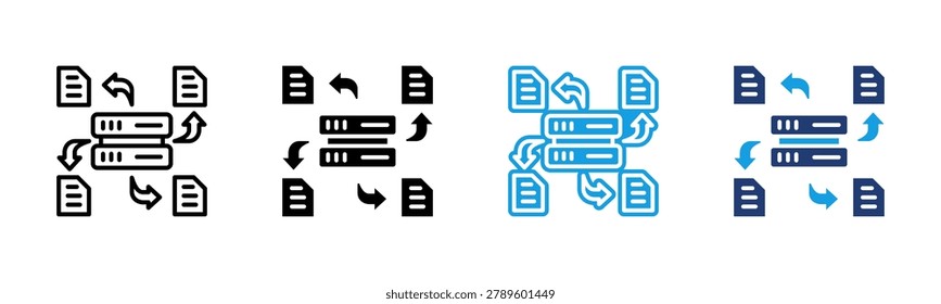 Repository icon multiple style collection