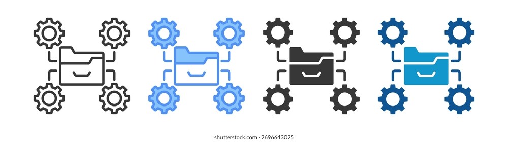 Repository Icon Set Multiple Style Collection