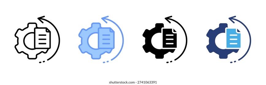 Repository icon set multiple style collection