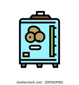 máquina de la industria del repositorio para el vector de iconos de color de oliva. máquina de la industria del repositorio para el signo de oliva. ilustración de símbolo aislado