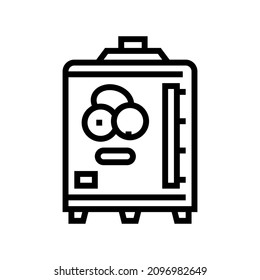 repository industry machine for olive line icon vector. repository industry machine for olive sign. isolated contour symbol black illustration