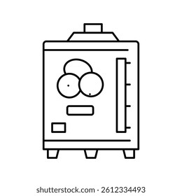 repository industry machine for olive line icon vector. repository industry machine for olive sign. isolated contour symbol black illustration