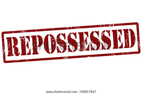 Repossessed Grunge Rubber Stamp On White Stock Vector (Royalty Free ...