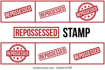 Repossessed Rubber Stamp Set Vector