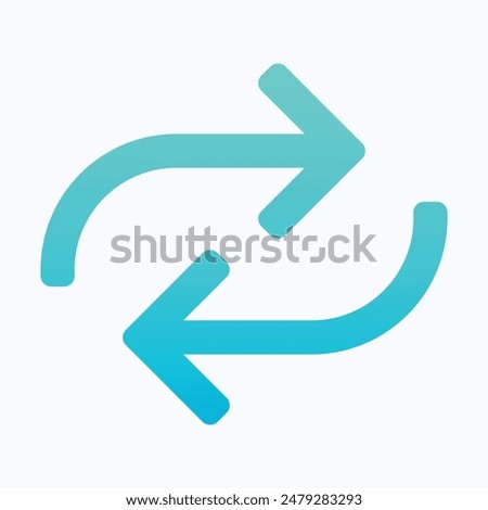 Repost, Arrow Share Icon Vector, Social Media Post Symbol, Isolated Gradient Vector Icon.