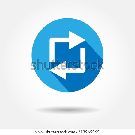 Repost button repost logo retweet icon flat Vector illustration eps 10