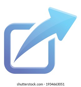 Icono de opción de republicación. Caricatura del icono vectorial de elección de republicación para diseño web aislado en fondo blanco
