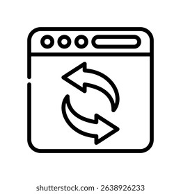 Repost Icon Line Vector Illustration