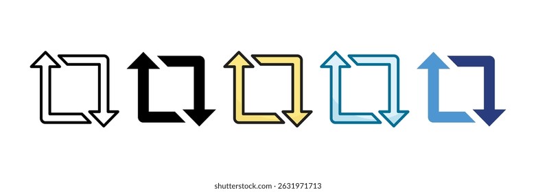 Repost Icon Set Multiple Style Collection