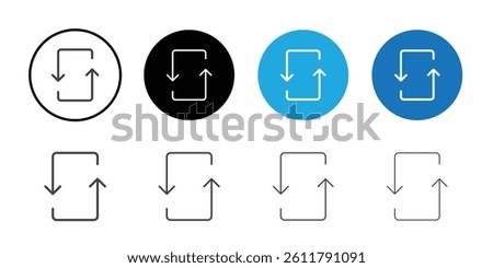 Repost icon Symbol line set