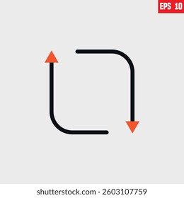 Repost icon vector. symbol. Linear style sign for mobile concept and web design. Repost symbol logo illustration. vector graphics - Vector.