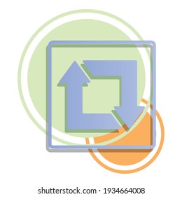 Repost smartphone icon. Cartoon of repost smartphone vector icon for web design isolated on white background