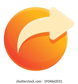 Repost social icon. Cartoon of repost social vector icon for web design isolated on white background