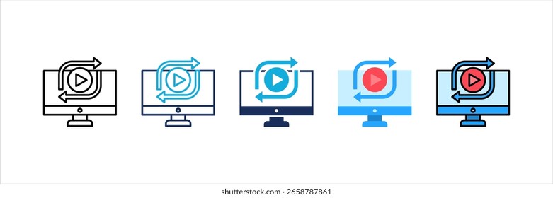 Reposting Multi Style Icon Set