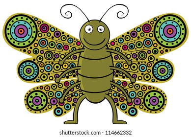 represent a butterfly which have colorful wings.