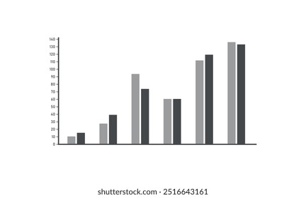 Representa Dados em um Gráfico de Barras. Infográfico de negócios.