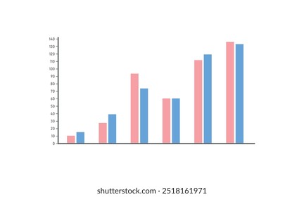 Represent Data on a Bar Graph. Business Infographic.