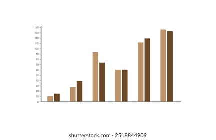 Represent Data on a Bar Graph. Business Infographic.