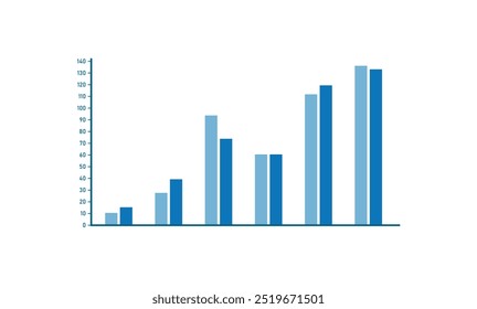 Representar datos en un gráfico de barras. Infografía de negocios.