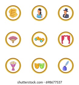 Represent icons set. Cartoon illustration of 9 represent vector icons for web design