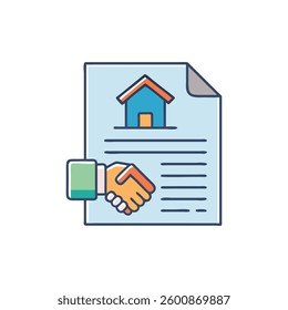 A representation of agreements for property listings.