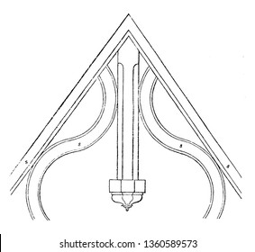 Se trata de una representación de los tableros de barcazas y de los pendants que se acabarán en la arquitectura romana del dibujo vintage o de la ilustración grabadora.