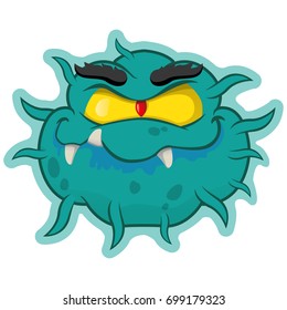Representation cartoon a superbug microorganism, virus. Ideal for informative and medicinal materials