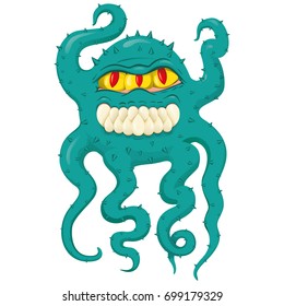 Representation cartoon a superbug microorganism, virus. Ideal for informative and medicinal materials