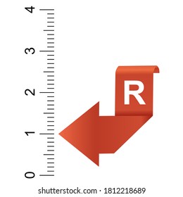 Representation of Coronavirus COVID 19 R Number with arrow positioned on one which is the critical reproduction rate isolated on white background 