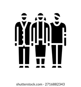 ícone de glifo de representação vetor. sinal de representação. ilustração de símbolo isolado