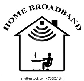 Representation of home WIFI isolated on white background