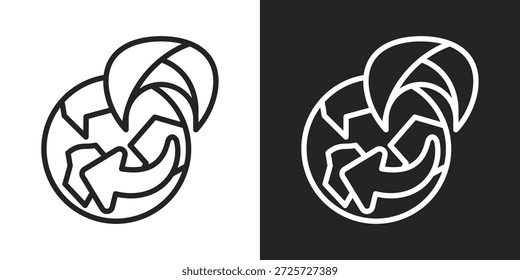 Ícone De Representação Em Estilo De Linha Preto-E-Branco
