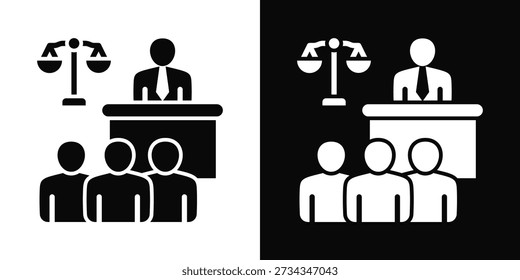 Representation Icon White And Black Background Style