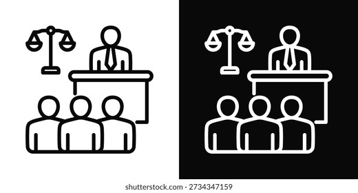 Representation Icon White And Black Background Style