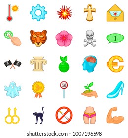 Representation icons set. Cartoon set of 25 representation vector icons for web isolated on white background