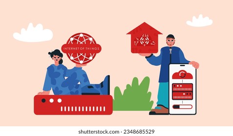 Representación del Movimiento IOT y Back Bunch, involucrando a una organización confiable y apoyando caminos imaginativos para un futuro más agudo.