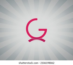 Representación de la letra G apoyándose en un stand.Plantilla de logotipo Carta g libre vector.