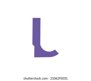 Representation of the letter L with legs and feet.Initial L logo.Illustration L letter icon. L Letter Logo Template vector icon design.