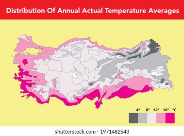 
representation of real temperature averages in magenta hues