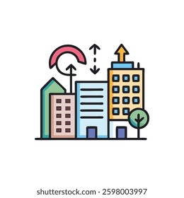 A representation of revitalization for urban areas.