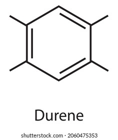 Representative arene compounds,is an aromatic hydrocarbon.Durene, or 1,2,4,5-tetramethylbenzene, is an organic compound with the formula C6H2(CH3)4. It is a colourless solid with a sweet odor VECTOR